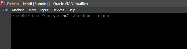 Shutting down the system